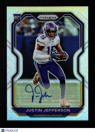 Justin Jefferson 2020 Panini Prizm #398 Silver Autograph RC Auto Vikings