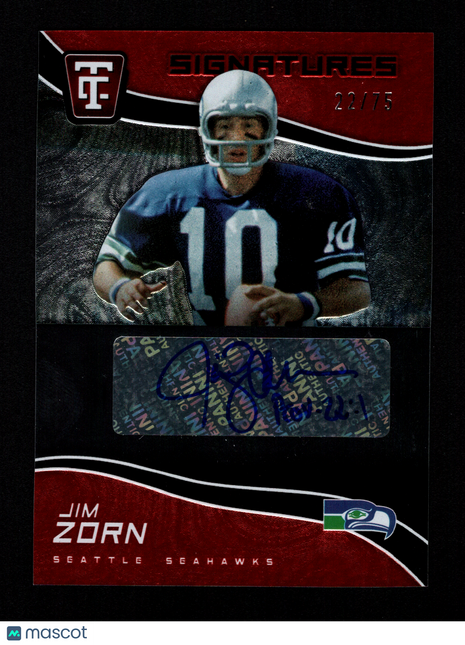Jim Zorn 2022 Panini Chronicles Totally Certified #TCS-JZO Signatures /75 Auto