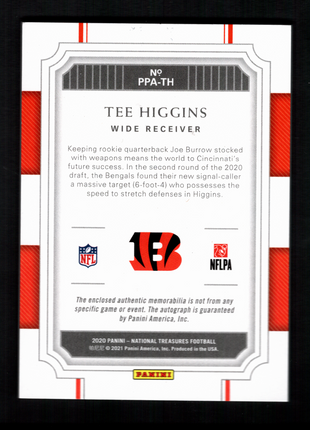 Tee Higgins 2020 Panini National Treasures #PPA-TH Prodigy /99 Patch RC Auto