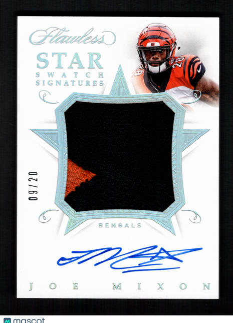 Joe Mixon 2018 Panini Flawless #SW-JM Star Swatch Signatures /20 Patch Auto