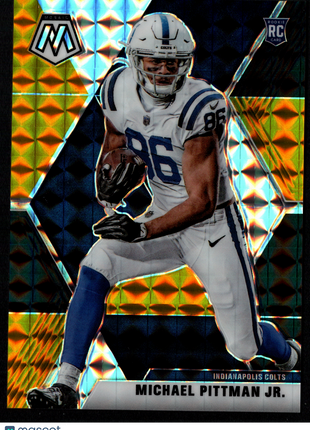 Michael Pittman Jr. 2020 Panini Mosaic #214 Black Gold Prizm /8 RC SSP Colts