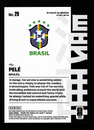 Pelé 2026 Panini Prizm FIFA World Cup #29 Manga Case Hit SSP Brazil