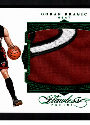 Goran Dragic 2015-16 Panini Flawless #10 Emerald /5 Game-Worn Jumbo Patch Heat