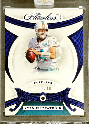 Ryan Fitzpatrick 2020 Panini Flawless #70 Sapphire /10 Sealed Dolphins