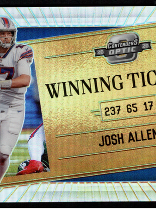 Josh Allen 2020 Panini Contenders Optic #WT12 Winning Tickets Silver Bills