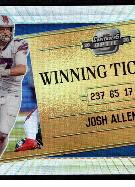 Josh Allen 2020 Panini Contenders Optic #WT12 Winning Tickets Silver Bills