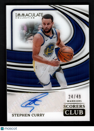 Stephen Curry 2023-24 Panini Immaculate #SCS-SCY Scorers Club /49 Auto