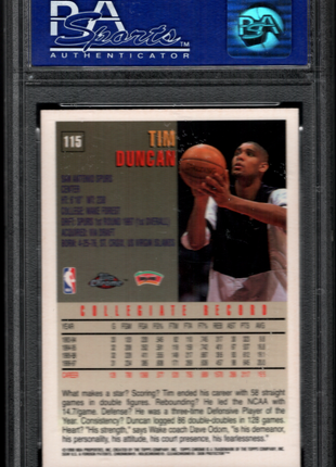 Tim Duncan 1997-98 Topps Chrome #115 Rookie RC PSA10 GEM MT Spurs