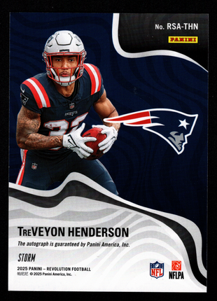 TreVeyon Henderson 2025 Panini Revolution #RSA-THN Storm Autograph RC Auto
