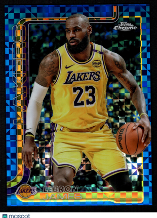 LeBron James 2025-26 Topps Chrome #127 Blue X-Fractor SP Los Angeles Lakers