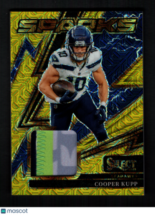 Cooper Kupp 2025 Panini Select #SPK-CKP Sparks Gold /10 3-Color Patch Seahawks