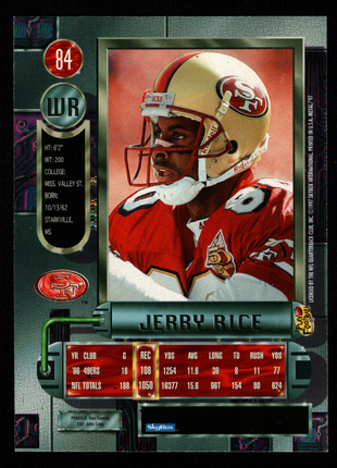 Jerry Rice 1997 SkyBox Metal Universe #84 Foil San Francisco 49ers