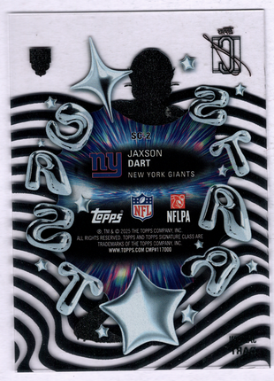 Jaxson Dart 2025 Topps Signature Class #SC-2 Starcast RC SSP Case Hit Giants