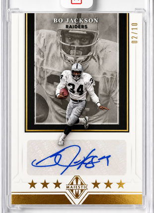 Bo Jackson 2018 Panini Majestic #ST3-BJ Gold /10 Autograph Auto Encased Raiders