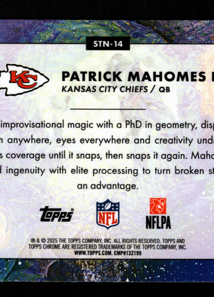 Patrick Mahomes II 2025 Topps Chrome Cosmic #STN-14 Starry Night SSP Chiefs