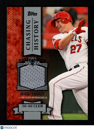 Mike Trout 2013 Topps #CHR-MIT Chasing History Relics Game-Used Patch Angels