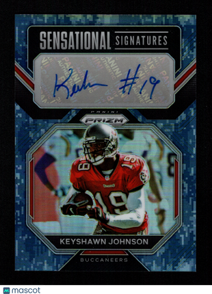 Keyshawn Johnson 2022 Panini Prizm #SS-KJ Sensational Sigs Blue Camo /25 Auto