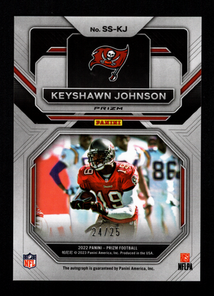 Keyshawn Johnson 2022 Panini Prizm #SS-KJ Sensational Sigs Blue Camo /25 Auto