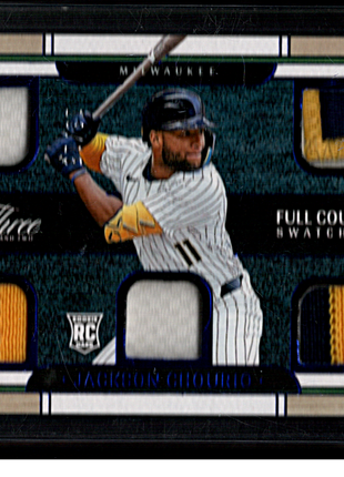 Jackson Chourio 2024 Panini Three and Two #FCS-JC Quad Patch /15 RC Brewers