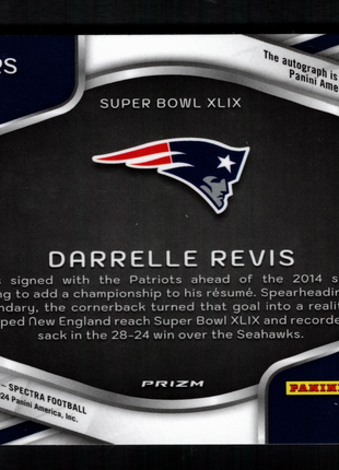 Darrelle Revis 2024 Panini Spectra Celestial /99 Champion Signatures Auto