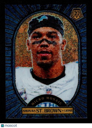 Amon-Ra St. Brown 2025 Panini Mosaic #18 Micro Mosaic SSP Case Hit Lions