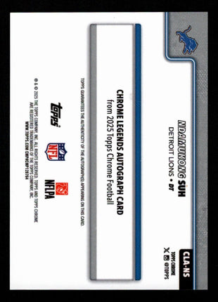 Ndamukong Suh 2025 Topps Chrome #CLA-NS Orange Geometric Refractor /25 Auto