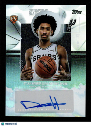 Dylan Harper 2025-26 Topps #CM-DH Contemporary Marks RC Autograph Auto Spurs
