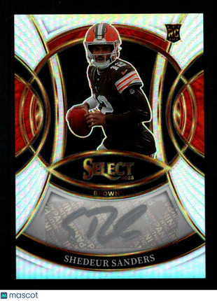 Shedeur Sanders 2025 Panini Select #RSI-SSS Rookie Signatures Silver RC Auto