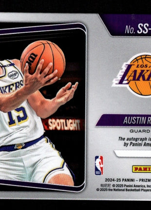 Austin Reaves 2025 Panini Prizm Black #SS-AUS Sensational Signatures Auto Lakers