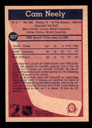 Cam Neely 1984 O-Pee-Chee #327 Rookie RC Vancouver Canucks