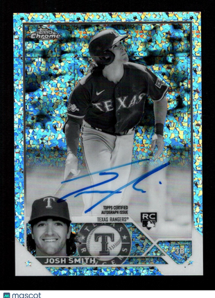 Josh Smith 2023 Topps Chrome #RA-JSM Black & White Mini-Diamond RC Auto SSP