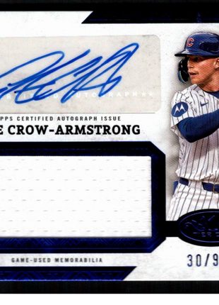 Pete Crow-Armstrong 2025 Topps Tier One #AJR-PC Blue /99 Patch Auto Chicago Cubs