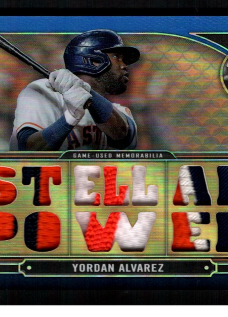 Yordan Alvarez 2022 Topps Triple Threads #TTR-YA3 Sapphire /3 Game-Worn Patch