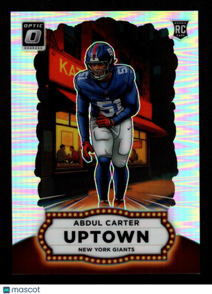 Abdul Carter 2025 Panini Donruss Optic #1 Uptown Case Hit SSP Giants