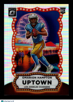 Omarion Hampton 2025 Panini Donruss Optic #16 Uptown SSP Case Hit Chargers