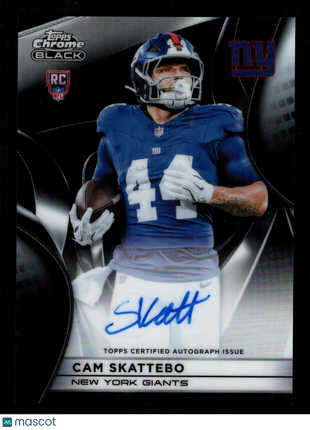 Cam Skattebo 2025 Topps Chrome Black #RAU-CSK Rookie RC Auto Giants
