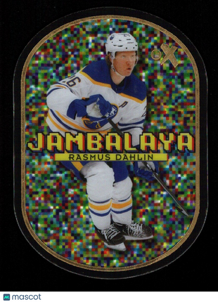 Rasmus Dahlin 2023-24 SkyBox Metal Universe #18 Jambalaya SSP Case Hit Sabres
