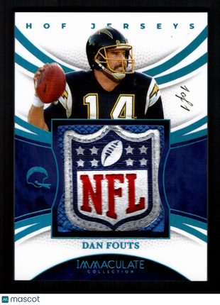 Dan Fouts 2025 Panini Immaculate #IHOF-DFS NFL Shield 1/1 HOF Chargers