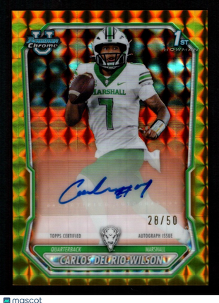 Carlos Del Rio-Wilson 2026 Bowman Chrome U Gold Geometric Refractor /50 1st Auto