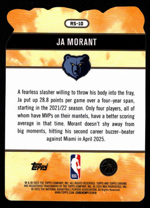 Ja Morant 2025-26 Topps Chrome #RS-10 Rock Stars Case Hit SSP Grizzlies