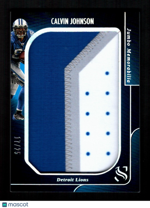 Calvin Johnson 2025 Panini Silhouette #JM-CJN Jumbo Memorabilia /25 Lions