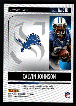 Calvin Johnson 2025 Panini Silhouette #JM-CJN Jumbo Memorabilia /25 Lions