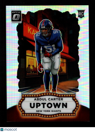 Abdul Carter 2025 Panini Donruss Optic #1 Uptown RC SSP Case Hit Giants