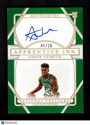Aaron Nesmith 2020-21 National Treasures Apprentice Ink Emerald /10 Auto Celtics