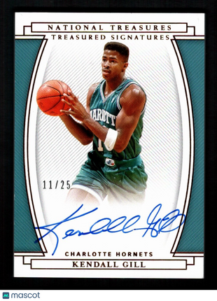 Kendall Gill 2020-21 National Treasures Treasured Signatures Bronze /25 Auto