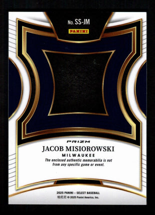 Jacob Misiorowski 2025 Panini Select Blue Pulsar Selective Swatches RC Brewers