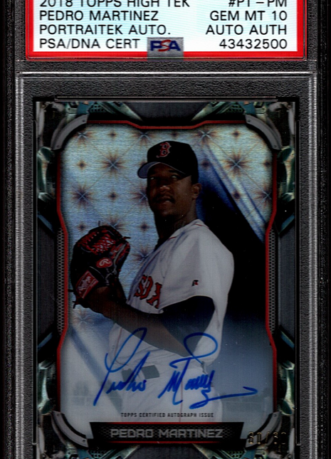 Pedro Martinez 2018 Topps High Tek Portraitek Autograph /60 Auto PSA10 GEM MT