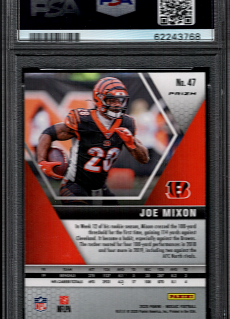 Joe Mixon 2020 Panini Mosaic #47 Peacock Choice SSP PSA10 GEM MT Bengals