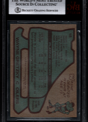 Wayne Gretzky 1979-80 Topps #18 Rookie RC GOAT BGS7.5 NEAR MINT+ Oilers