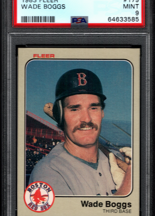 Wade Boggs 1983 Fleer #179 Rookie RC PSA9 MINT Boston Red Sox